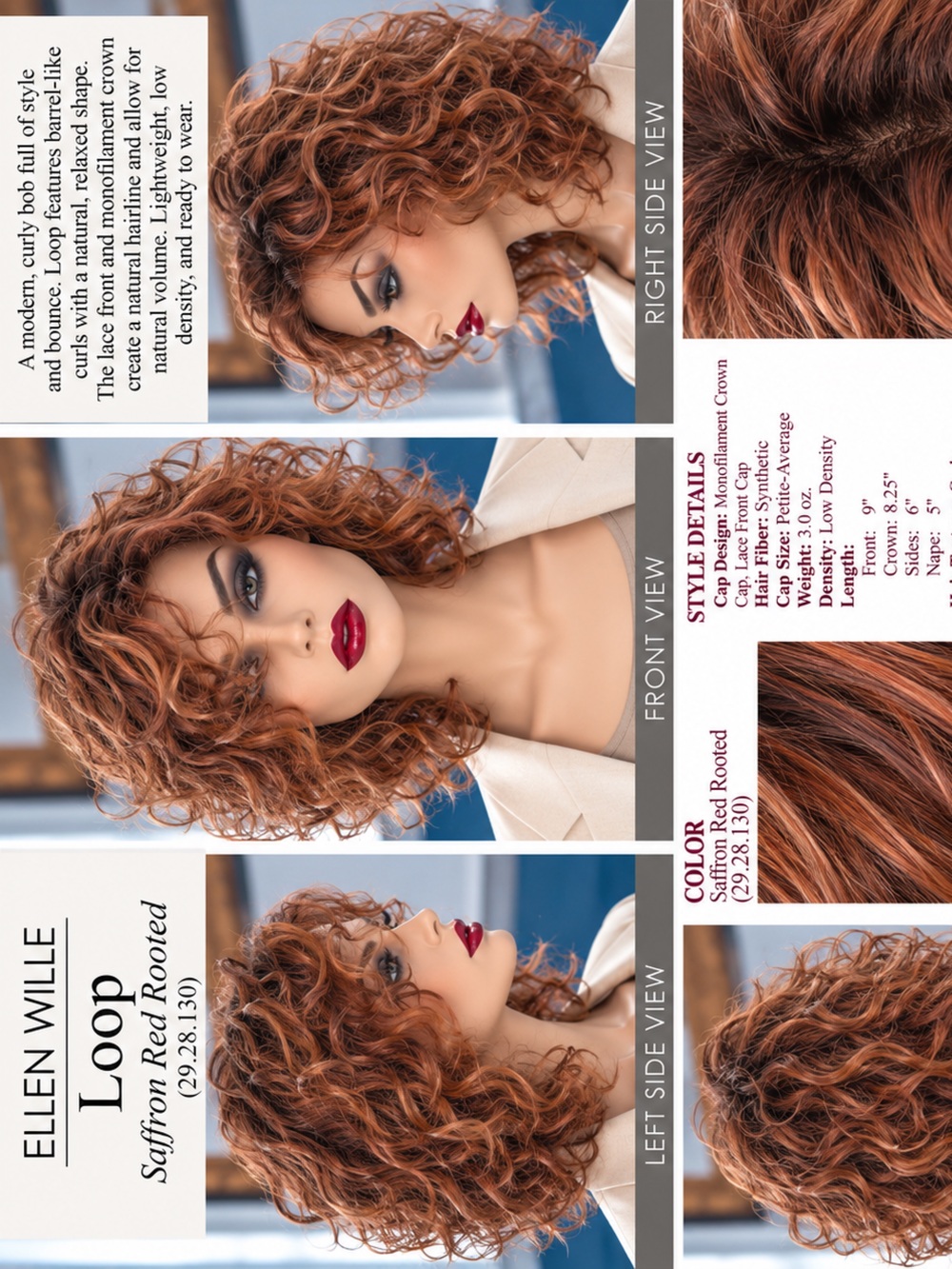 Ellen Wille Loop in Saffron Red Rooted 28.29.130. PETITE-AVERAGE